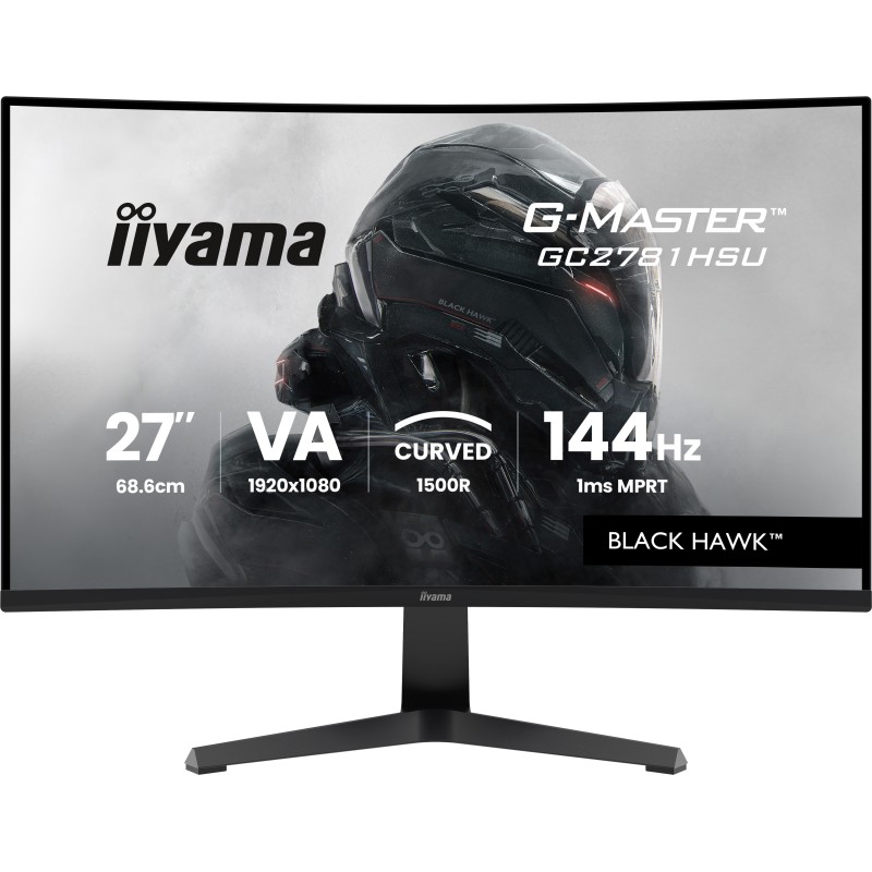 iiyama G-MASTER Black Hawk GC2781HSU-B1 27 VA 1920 x 1080 (Full HD) HDMI DisplayPort 144Hz